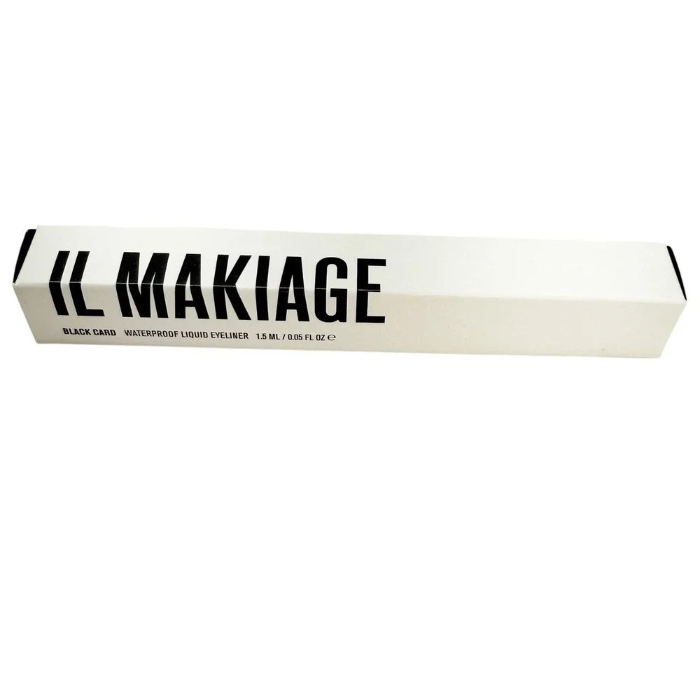Il Makiage Black Card Waterproof Liquid Eyeliner Black Matte 1.5ml NIB